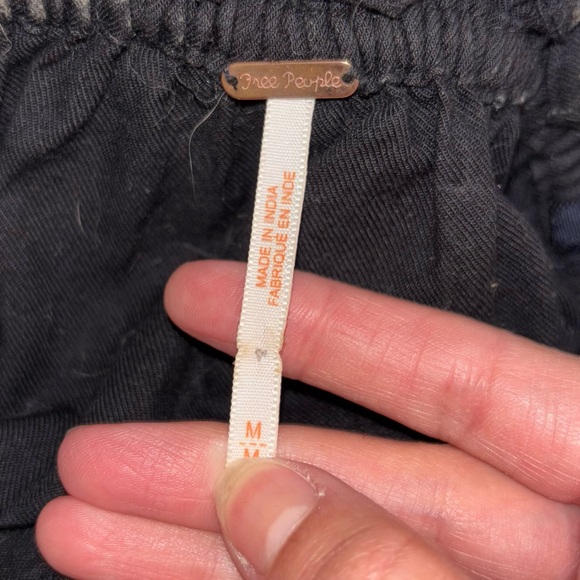 Free People Fleur Du Jour Embroidered Off Shoulder Mini Dress Black Women’s Sz M - Picture 5 of 6